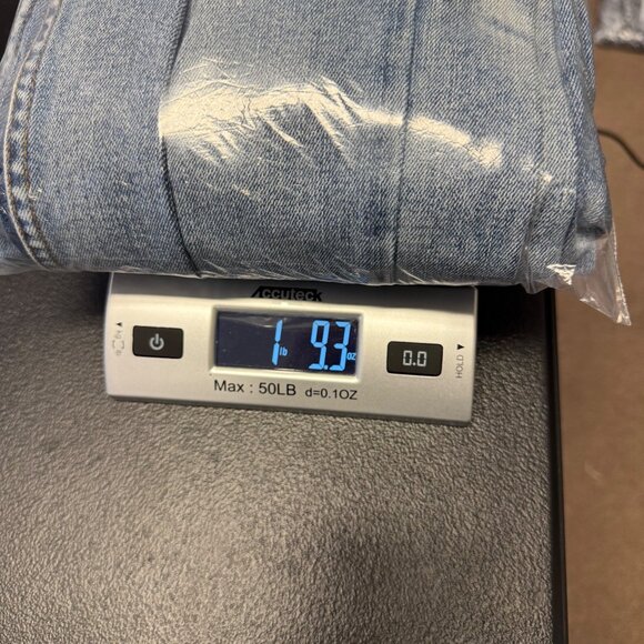 Smugglers Moon men’s Distressed Blue Jeans Size 32x33 Skull & Crossbones Cuffed - Picture 12 of 12